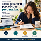 Use daily reflection to choose the next preparation action. Illustrative study scene.