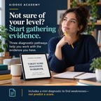 Use diagnostic pathways to gather evidence and identify weaknesses. Illustrative study scene.