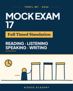 TOEFL iBT 2026 Complete Timed Mock Exam 17 — Aidoss Academy cover