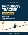 TOEFL iBT 2026: diario de seguimiento de progreso y hábitos, portada de Aidoss Academy