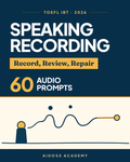 TOEFL iBT 2026: cuaderno de grabación para Speaking, portada de Aidoss Academy