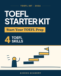 TOEFL iBT 2026 Starter Kit — Aidoss Academy cover