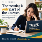 Match word forms to sentence grammar. Illustrative study scene.
